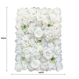 Artificial Flower Wall Backdrop Panel 40cm x 60cm Mixed Whites V637-DP1193820