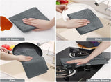 Homaxy Microfiber Waffle Weave Kitchen Dish Cloths, 12 x 12 Inch Ultra Absorbent and V1258-DP02-F-149