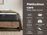 Giselle Double Mattress 16cm and Artiss Metal Bed Frame Set for Guest Rooms Studios MABF-GLAY-OSLO-BK