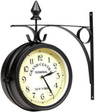 Wall Clock Wrought Iron Garden Clock Station Clock 2-sided Handmade Grand Central Terminal New York V1263-JX-1864