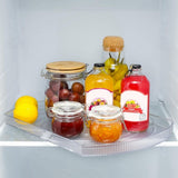 Square Lazy Susan Organizer for Refrigerator, Slide 360&deg Rotate Rectangle Turntable Organizer V1369-AZ3-W-11606