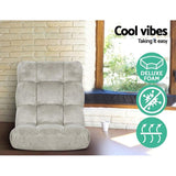 Artiss 4X Lounge Sofa Bed Flannel Fabric Grey FLOOR-SBL-M193-S-GYX4