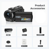 1080P 24MP Digital Camera with 3.0" LCD V1142-TM601100904380310