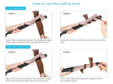 Portable Hair Curler Tube Pretfy 1.25inch Hair Curling Iron Hair Curlererature Adjustable LCD V1366-AZ2-W-19081