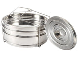 Stackable 3 Tier Stainless Steel Steamer Cooker Pot Set Cook Food Pressure Pot Accessories V1294-YM0901-3118200175611