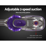 Devanti Handheld Vacuum Cleaner Cordless Roller Brush Head 150W Purple VAC-CL-BH-09E-GY-PP