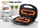 Devanti K7 Cordless Stick Vacuum Cleaner plus 3-in-1 Sandwich Maker VAC-K7-RD-SM-3IN1-BK