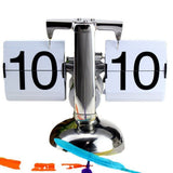 Flip Digital Clock Small Scale Desk Clock Retro Flip Clock Living Room Walnut Clock Home Decor V1369-AZ3-W-11562