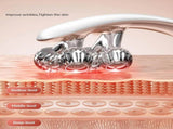 V-Shaped Facial Massage Roller with 8 Stainless Steel Balls, Dual-Tone Design, LCD Screen, 5-Speed V1107-CS-VMBAMY