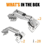 165&deg & 135&deg Soft Close Cabinet Hinges for Lazy Susan Bifold Doors, Concealed European Hinges, Full V1107-994-21441