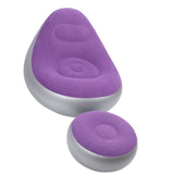Inflatable Lounge with Foot Stool PVC Flocking Folding Inflatable Couch Blow Up Lounger Sofa V1294-YM0901-3116250000512