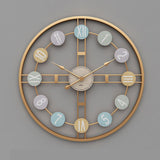 Gold Frame and Pointer Round Wall Clock Silent Modern Minimalist 50cm Decorative Wall Clock for V1294-YM0901-181224QY03-1