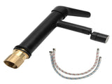 Bathroom Faucet Basin Bathroom Mixer Tap Rotational Bathroom Basin Sink Tap BlackEU 3/8 Thread V1294-YM0901-3112200135212