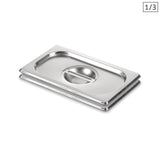 SOGA 2X Gastronorm GN Pan Lid Full Size 1/3 Stainless Steel Tray Top Cover GP5503-JLID3F-X2