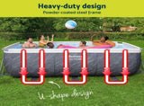 Bestway Swimming Pool 412x201x122cm Steel Frame Pool Set w/Pump Ladder BW-POOL-SQ-412-56728
