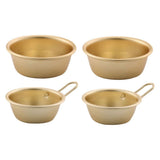 Aluminum Rice Wine Bowls Golden Korean Style for Kitchen Use 4Pcs V1192-AZ-W-25520