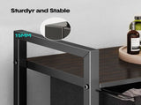 Laundry Hamper Basket Metal Laundry Organizer with MDF Shelf and 2 Waterproof Pull-Out Removable V985-LAUNDRYHAMPER