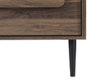 Artiss Bedside Table Nightstand 2 Drawers - Walnut FUR-T-BS-02-WAL