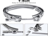 3.0 Inch V Band Clamp with Flange Male Female 304 Stainless Steel 4PCS V1258-DP02-C-3100