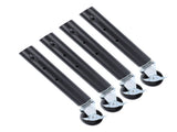 4PCS Furniture Legs with Caster Wheels Heavy Duty Carbon Steel Table Leg Extender Riser for Cabinet V1294-YM0901-3116240004511