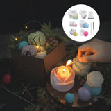6PCS Silicone Candle Molds, DIY Candle Making Kit 6 Styles, 3D Silicone Mold Set with 100 Wicks & V1369-AZ3-W-08561