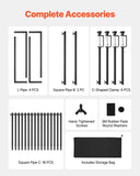 Over The Table Rod Stand with Clamps, 13"-42" Tall & 28"-98" Length Adjustable, 2 Packs Table Arch V952-ZSGJ2JHSBDTTEYQ85001V0