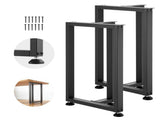 Table Legs, 740 x 450 mm Square T Shape Steel Furniture Legs, Modular Design, Easy Assembly, V952-ZTCFKFXTK281F1QMG001V0
