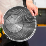 SOGA 21L 18/10 Stainless Steel Stockpot with Perforated Stock Pot Basket Pasta Strainer STOCKPOT30CMWPASTAINSERT3901