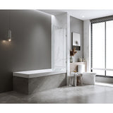 70cm Frameless Swing Bath Panel with Chrome Hardware V63-852811