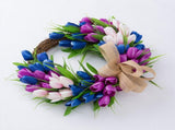 Wreath Artificial Hanging Wreath for Front Door Wall Tree Party Shop Window Decoration V1294-YM0714-211215LW02