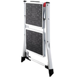 Step Ladder 2-Step 150kg Capacity, Ergonomic Folding Steel Step Stool with Wide Anti-Slip Pedal, V952-JYTDGKZDLB00QE3JSV0