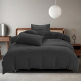 Cotton Blend 4 Piece Bedding Set - Bed in a Bag with Flat Sheet, Fitted Sheet, Duvet Cover and Two V1366-AZ2-W-19786