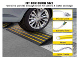 Curb 2 Pack, 6.5 cm Rise, Rubber Driveway Ramps, Heavy Duty 15 tons Weight Capacity Threshold V952-ZXDBLYPDGB2483DSGV0