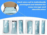 120 PCS Spiral Binding Coils Plastic Binder Spirals Rings Multi Size Wire Combs , 41 Pitch V1370-AZ4-07895