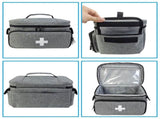 First Aid Bag Empty, Small Medicine Bag Portable Medical Supplies Organizer for Travel, Home, V1192-AZ-W-3324