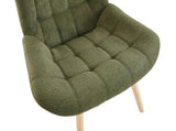 Nordic Tufted Wingback Accent Chair Olive Green Fabric V1127-AU-AM07-0LV