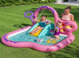 Bestway Inflatable Butterfly Kids Play Pool Park with Slide 180cm Pink BW-POOL-PLAY-53175