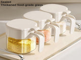 3 Pack Glass Spice Jars with Spoons, Yellow Kitchen Salt and Pepper Shakers, 360 ml V1237-ZY-917-143