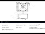 450x450mm Handmade Stainless Steel Undermount / Topmount Kitchen Laundry Sink with Waste V63-846401