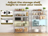 Artiss 5-Tier Kitchen Rack Shelf Shelving 90x35x182CM Adjustable Metal Storage Shelves KR-MEL-5S-90-SS