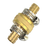 1/2Inch Brass Garden Hose Repair Mender,Solid Brass Male Female Connector with Stainless V1369-AZ3-W-14828