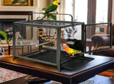 Heavy Duty Metal Bird Cage Parrot Transport Carrying Cage Large Pet Cages Aviary V767-P-ZN1683