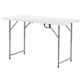 Folding, 4 Ft Heavy Duty Portable Fold-in-Half Utility, Indoor Outdoor Plastic Rectangle V952-SLKHWZDZ4YCBQ1OPT001V0