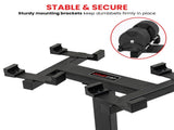 Powertrain Eon Dial Up 72KG Adjustable Dumbbells Pair with Stand - Black DMB-B10-036-2-STD