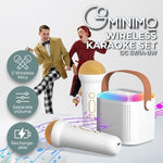 GOMINIMO Portable Bluetooth Karaoke Speaker with 2 Wireless Microphones and Lights V227-3720618000060