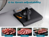 Devanti Meat Slicer Bread Vegetable, 200W Power 0-15mm Adjustable Easy Clean Stable Stainless Steel FS-190-20A-SS