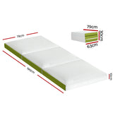 Giselle Bedding Foldable Mattress Folding Foam Trifold Green FOAM-MFM-TRIO-MES-GN