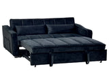 Sarantino Fenton Velvet 2-Seater Sofa Bed - Black SOFA-7007-VEL-BK