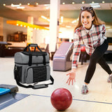Bowling Bag for 2 Balls Portable Bowling Tote Bag with Padded Ball Holder for Double Ball and Pair V1259-DP01-A-3764