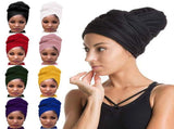 Head Wraps for Black Women African Head Wrap Lightweight for Women Long Plain Turban Hair Scarf V1192-AZ-W-25998